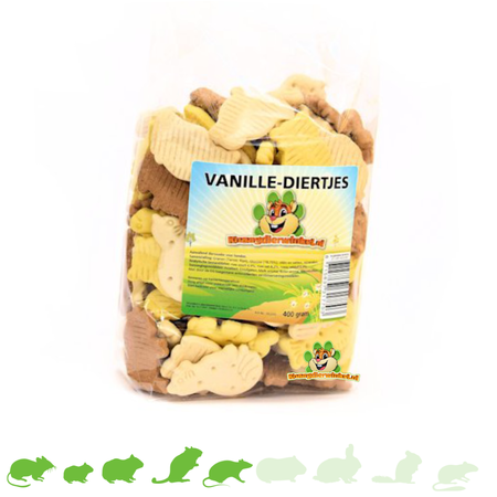 Knaagdierwinkel® Vanille Diertjes Koekjes 400 gram