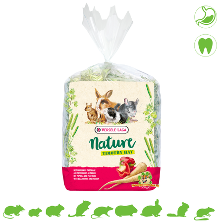 Versele-Laga Nature Timothy Hay Paprika & Pastinake 500 Gramm