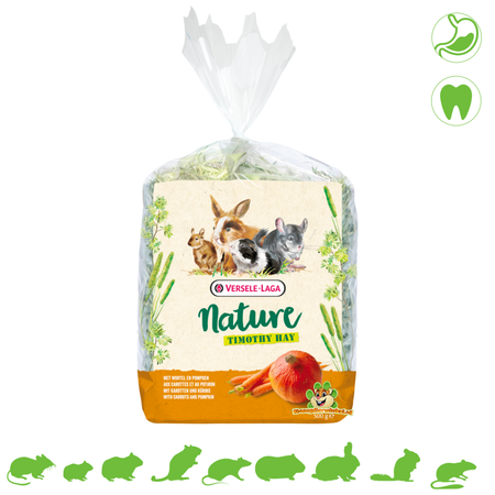 Versele-Laga Nature Timothy Heu Rote Karotte & Kürbis 500 Gramm