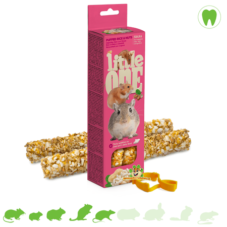 Mealberry Little One Sticks Gepofte Rijst & Noten voor Kleine Knaagdieren