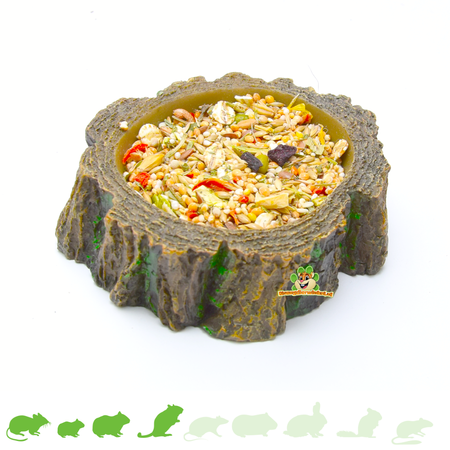 Rodent Feeding Bowl Tree Trunk 9 cm