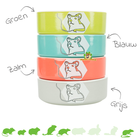 Trixie Keramische Voer/Waterbak Color Hamster 8 cm