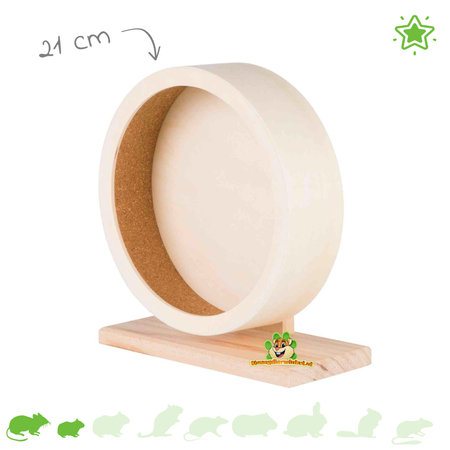 Trixie Wooden Hamster Exercise Wheel with Cork for small rodents