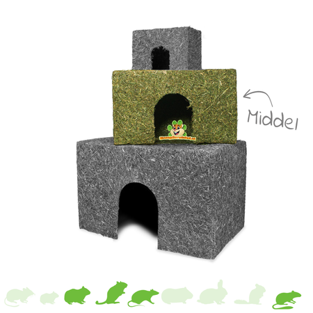 JR Farm Natural Hay House for Rodents & Rabbits