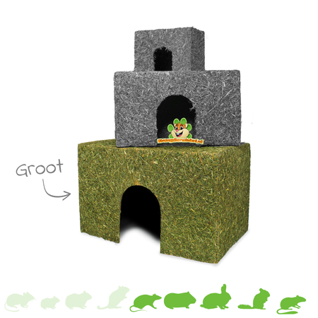 JR Farm Abri en foin naturel pour rongeurs et lapins