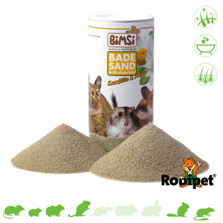 Rodipet BiMSi® Badesand Kräuterbad Minze & Kamille 1 Liter