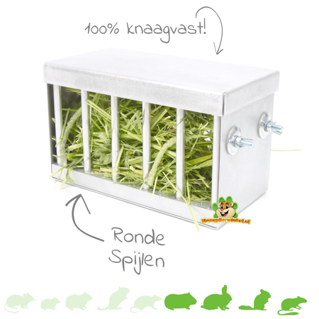 Knaagdierwinkel® Henero de aluminio de 20 cm para roedores y conejos