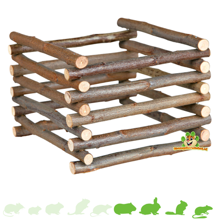 Trixie Stojak na siano Drewno Kwadrat 15 cm