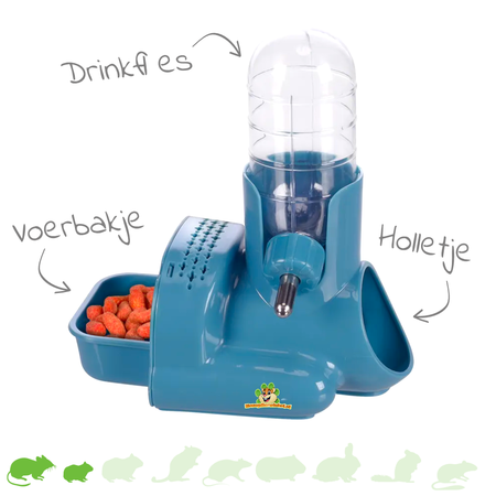 Hamtaro Food & Drink System 15.5 cm for Mouse & Dwarf Hamster