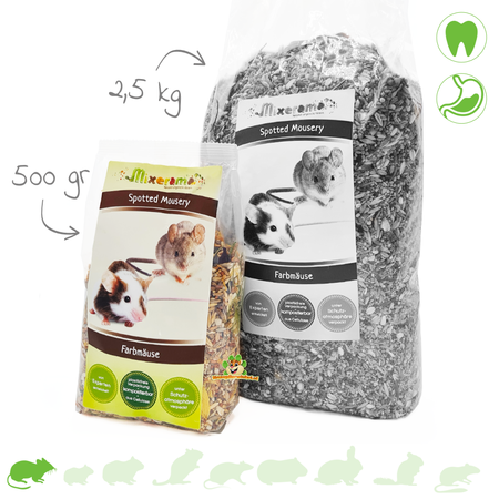 Mixerama Aliment naturel pour souris Spotted Mouserys 500 grammes