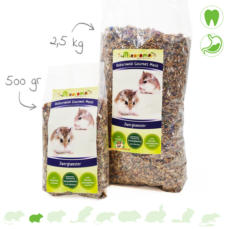 Mixerama Nessas Roborovski Hamster Nain Menu Gourmet 500 grammes