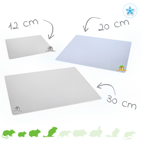 Placa de refrigeración de aluminio para roedores y conejos