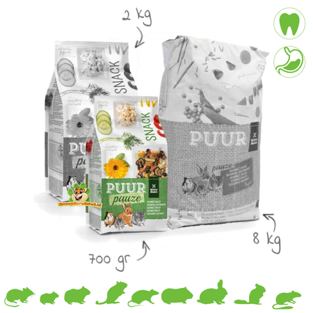 Witte Molen PUUR Pause Snack Muesli for Rodents and Rabbits