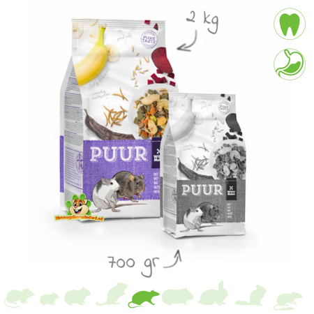 Witte Molen Alimento natural para ratas PURE Rat, alimento para ratas enanas y domésticas.