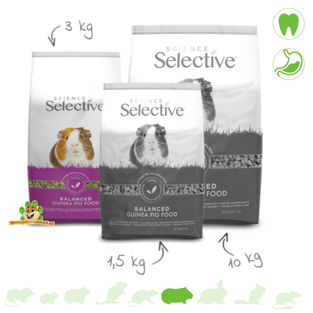 Supreme Alimento selectivo para cobayas: ¡alimento saludable para cobayas!