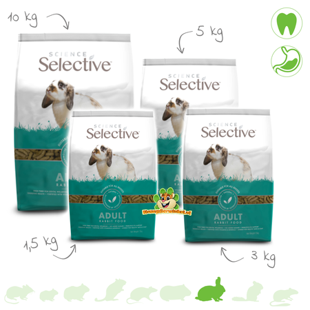 Supreme Aliment complet pour lapins adultes Supreme Selective Rabbit – croquettes tout-en-un (25 % de fibres)