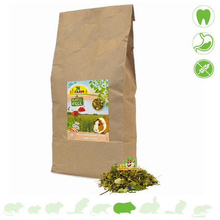 JR Farm Alimento para cobayas JR Farm sin pienso granulado, 2 kg – sin cereales y rico en hierbas.