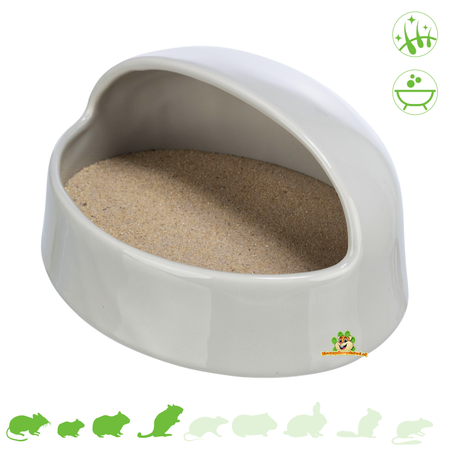 Trixie Półokrągły ceramiczny pojemnik na piasek