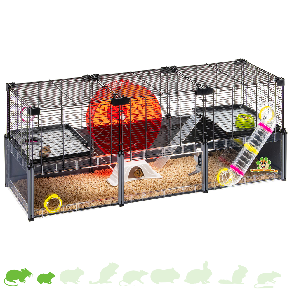 snijder raket trek de wol over de ogen Ferplast Multipla Hamster Large 100 cm Modulaire Hamsterkooi | DRD  Knaagdierwinkel®