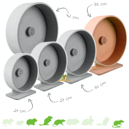 Getzoo ¡Rueda de ejercicio de corcho de madera para roedores!