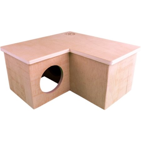 Getzoo Mehrzimmer-Eckhaus Murmel 26 cm für Hamster und Rennmäuse