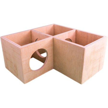 Getzoo Maison d'angle à plusieurs compartiments Murmel 26 cm pour hamsters et gerbilles