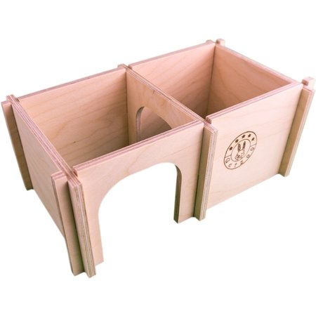 Getzoo Maison en bois à plusieurs compartiments sans clous pour hamster doré 23 cm