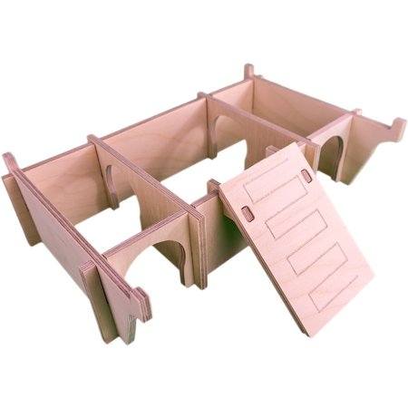 Getzoo ¡Casa Multihabitaciones Merlin Sin Clavos 28 cm para Roedores!