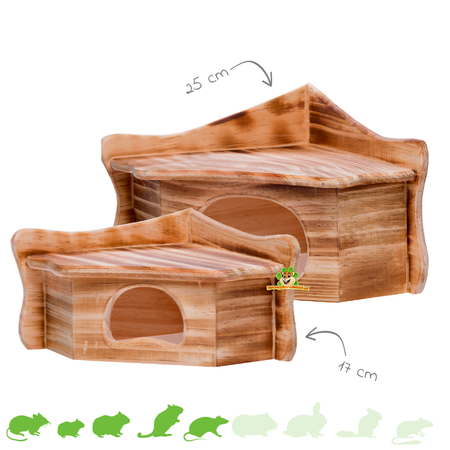 ¡Casa esquinera Zwartwoud para roedores!