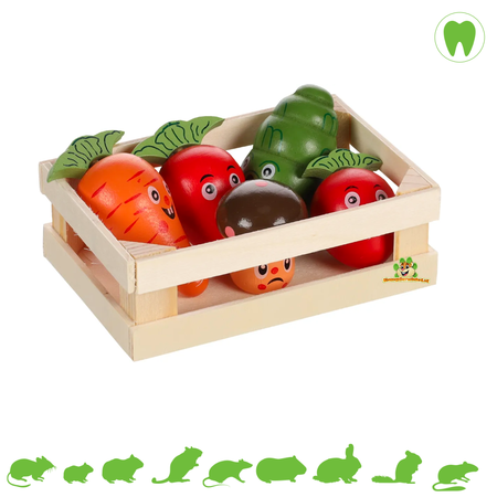 Quapas! Rodent Wood Vegetable Crate for Rodents & Rabbits!