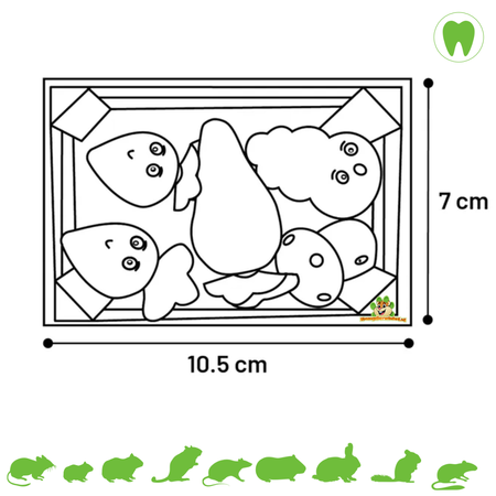 Quapas! ¡Caja de verduras de madera para roedores y conejos!