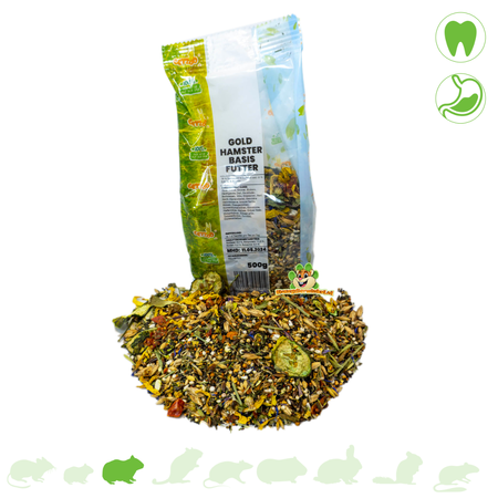 Getzoo Alimento básico para hámsteres, 500 gramos.
