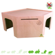 Getzoo Maison d'angle en bois pour cobaye de 35 cm avec 2 entrées