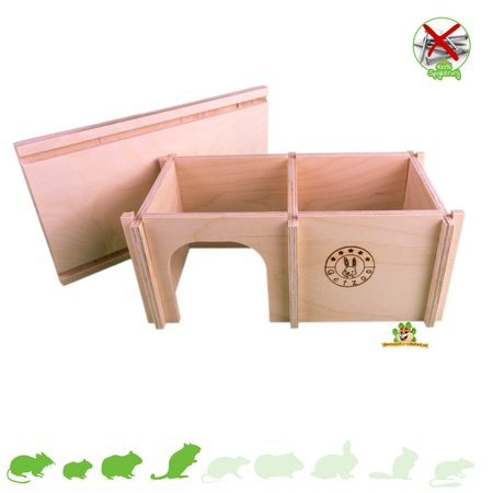 Getzoo Maison multipièces en bois sans clous Hamster doré 23 cm