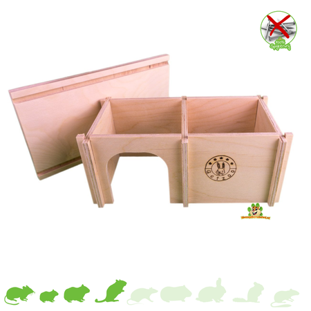Getzoo Wooden Multi-chamber House Nail-Free Golden Hamster 23 cm
