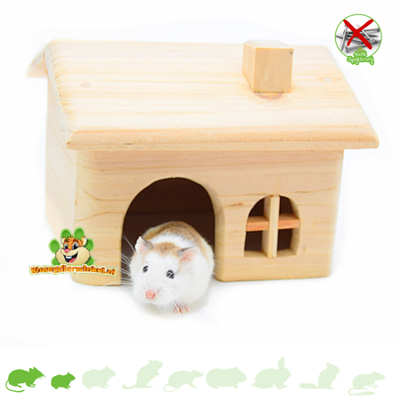 Trixie Plain Wooden House 15 cm for Mice & Dwarf Hamsters