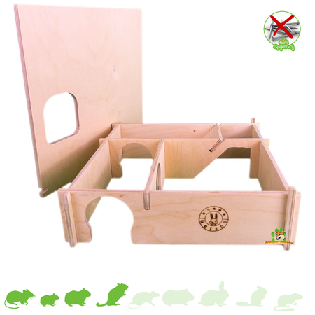 Getzoo Maison à plusieurs pièces sans clous Xena 29 cm pour rongeurs !