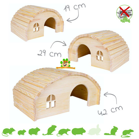 Trixie Iglo Huis Blanco van Hout voor Knaagdieren
