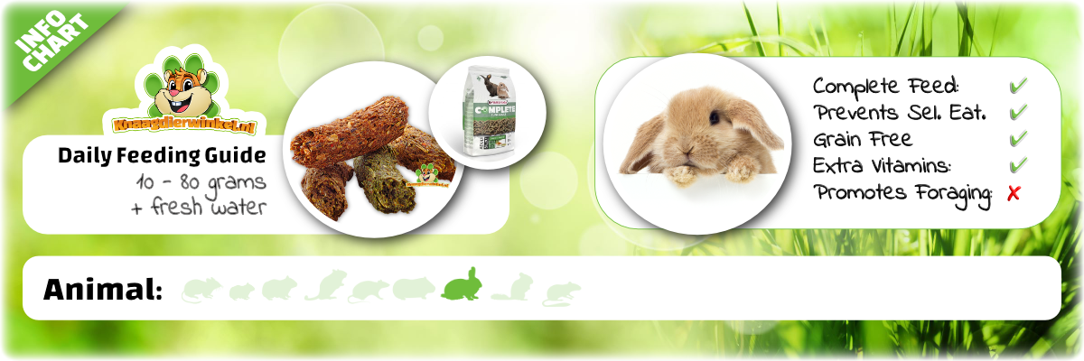 banner overzicht Versele-Laga Complete Cuni Adult Konijnenvoer | Gezonde alles in een konijnenvoeding voor konijn | rabbit food