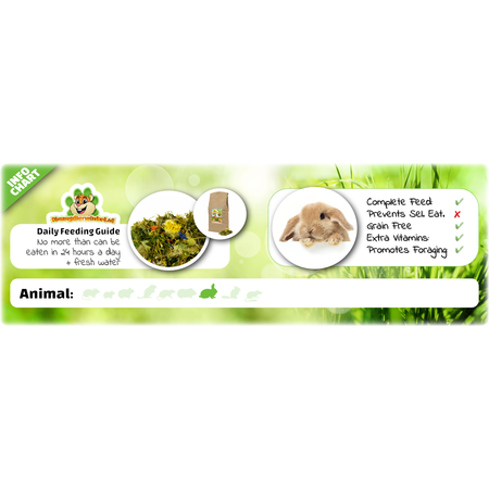 JR Farm Aliment naturel pour lapins JR Farm sans granulés 2 kg – Sans céréales et riche en fibres