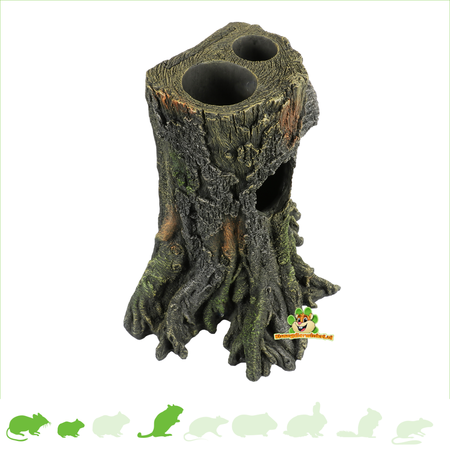 Maison en tronc d'arbre pour hamster 25 cm