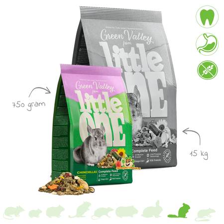 Mealberry Nourriture pour chinchillas Little One Green Valley sans céréales