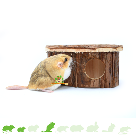 Drewniany domek 17 cm dla myszy i chomików (karłowatych)