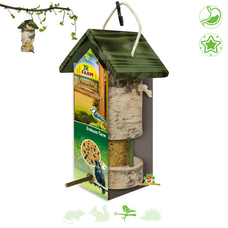 JR Farm Juego de iniciación para pájaros al aire libre Peanut Butter Tower