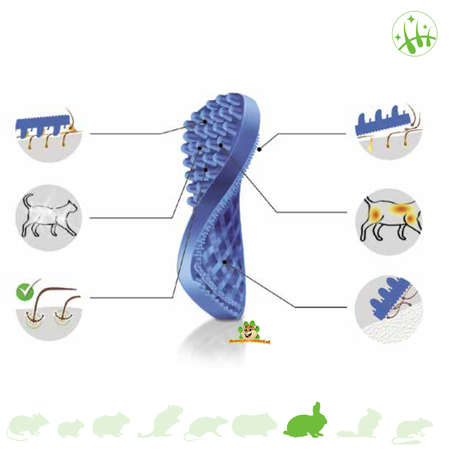 Brosse Pet Me pour lapins et petits animaux de compagnie