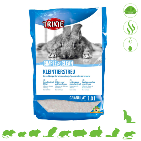 Trixie Simple’n’Clean Silicaat Toiletvulling 1 liter voor Knaagdier- en Konijnentoiletten