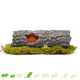 Tronco de árbol de piedra gris de 30 cm para ratón, hámster enano y jerbo.