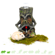 Porte-bouteille pour tronc d'arbre pour hamsters 19 cm