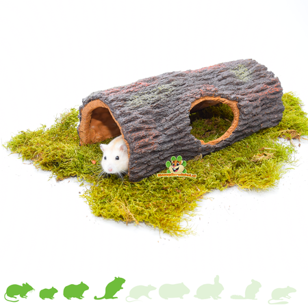 Brauner Baumstamm für Hamster- und Rennmausgehege