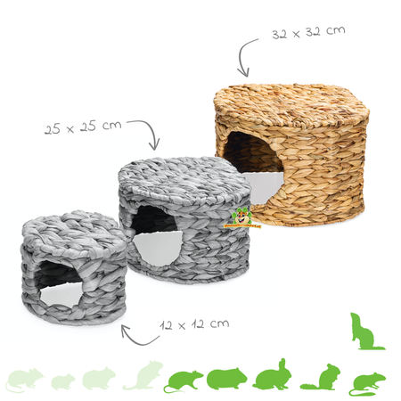 Grass House Rabbit House Jacinthe d’eau pour rongeurs !